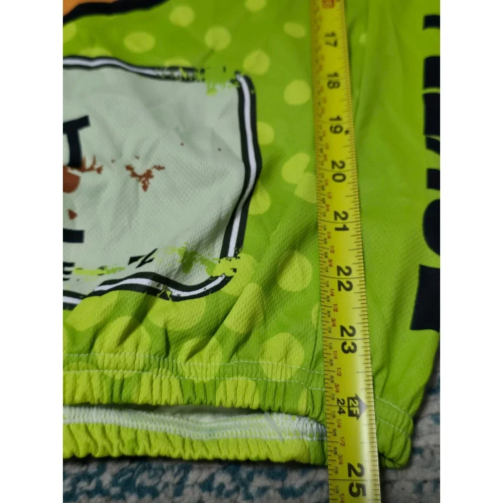 Sumter Landing Bicycle Club Street Legal Cycling Jersey Men L‎ Yellow Green (AC)